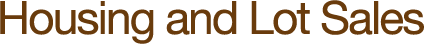 Housing and Lot Sales
